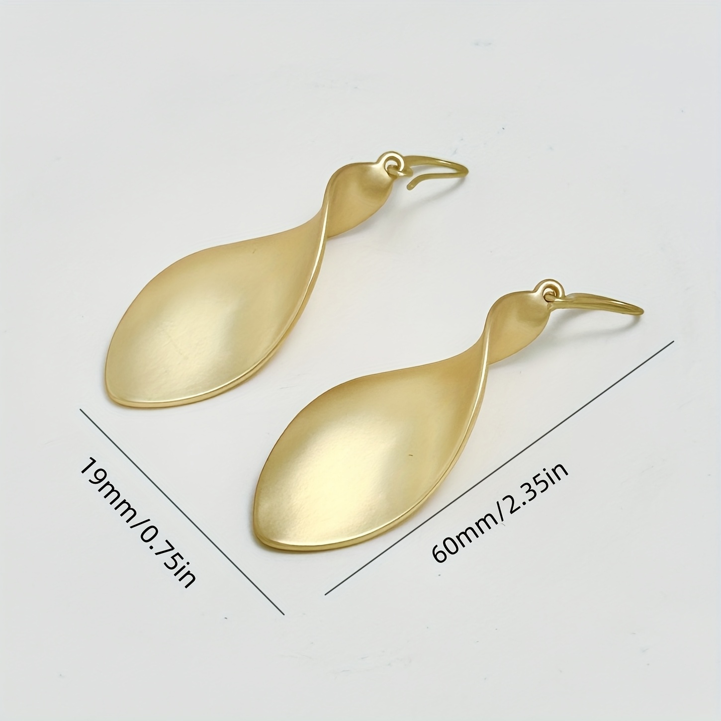Elegant Gold-Tone Drop Earrings with Minimalist Design